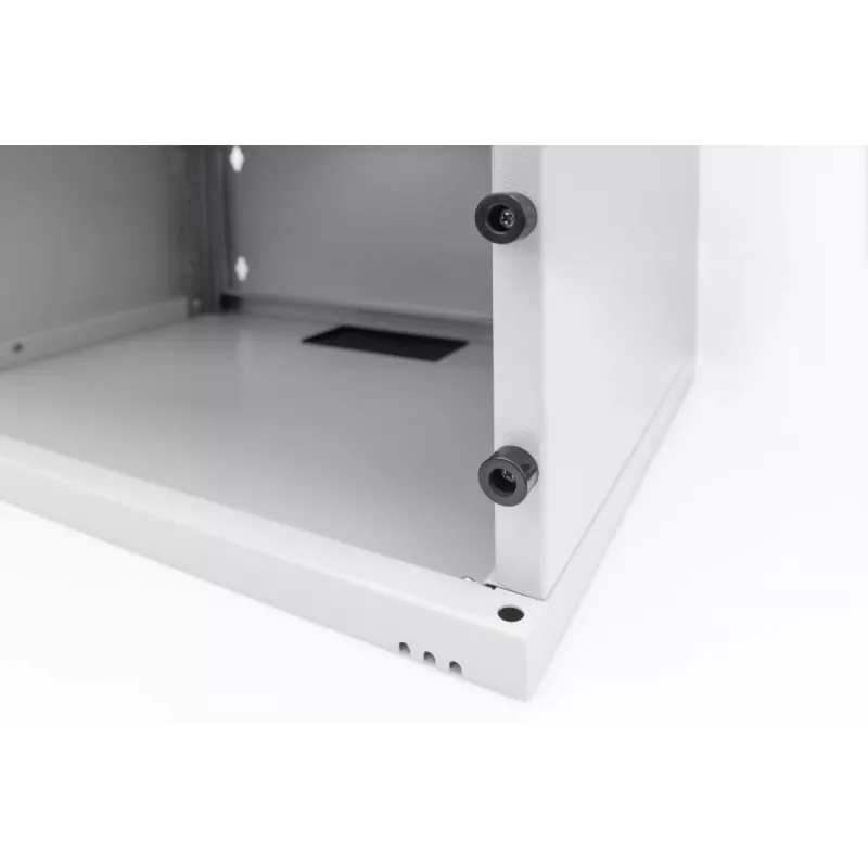 DIGITUS 4U Wandmontageschrank - SOHO unmontiert 241x540x400mm Vollglas-Fronttür grau