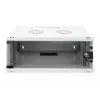 DIGITUS 4U Wandmontageschrank - SOHO unmontiert 241x540x400mm Vollglas-Fronttür grau