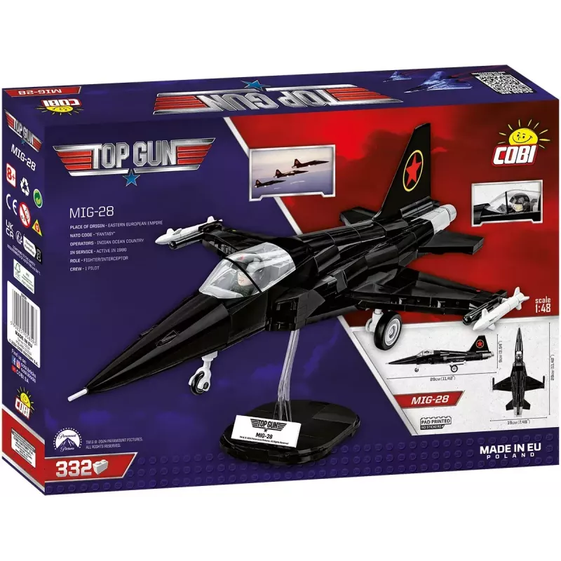 Baukasten Cobi Top Gun MiG-28 5859 Modellbausatz im Maßstab 1:48, Sammler-Bausteinset