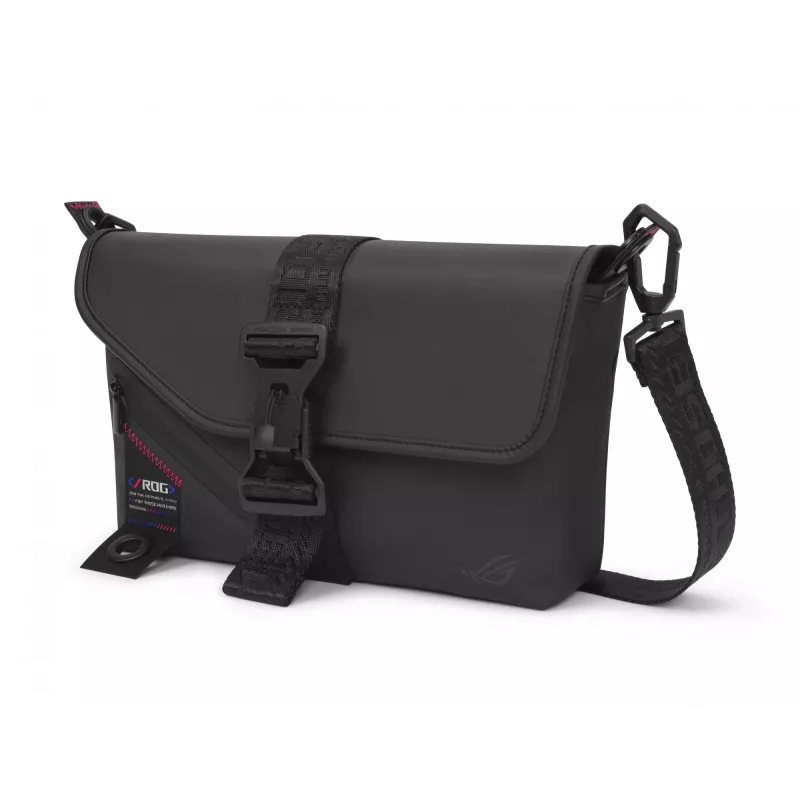ASUS ROG SLASH Sling Bag 2.0 Polyester, Polyurethan (PU), Thermoplastisches Polyurethan (TPU) Schwarz, Blau, Pink Unisex Umhängetasche