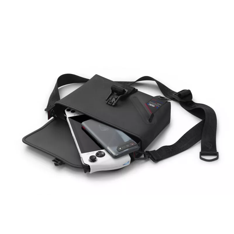 ASUS ROG SLASH Sling Bag 2.0 Polyester, Polyurethan (PU), Thermoplastisches Polyurethan (TPU) Schwarz, Blau, Pink Unisex Umhängetasche
