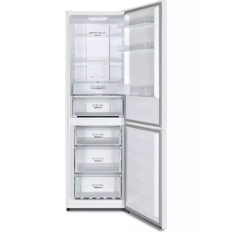 Freistehender Kühl‑Gefrierschrank Gorenje N619EAW4 — 304 L Gesamtvolumen (207 L Kühlbereich, 97 L Gefrierbereich), No Frost, LED-Anzeige, Rechtsanschlag, 39 dB