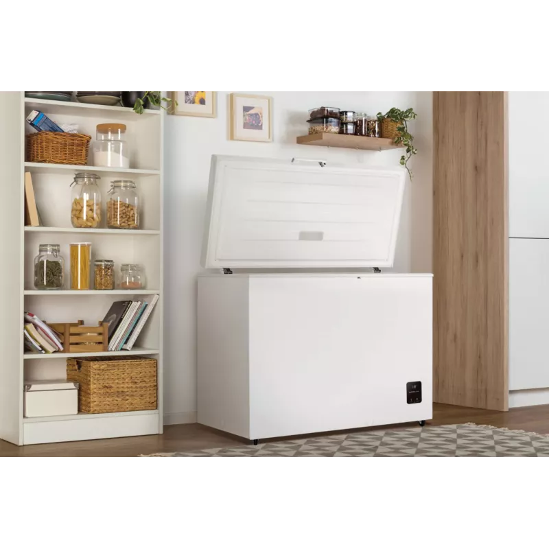Gefriertruhe Gorenje FH30EAW — 297 L netto, Energieklasse E, freistehend, Display, weiß