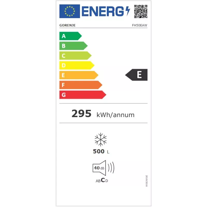 Gefriertruhe Gorenje FH50EAW – 500 L, freistehend, 84,7 cm Höhe, Energieeffizienzklasse E, weiß