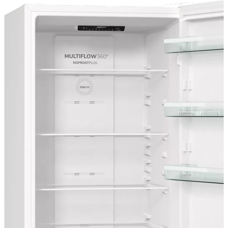 Gorenje Kombinierter Kühl-/Gefrierschrank NRK6202EW4 BK070B, 331 L, No Frost (Kühlschrank), SN-N, 9 kg/24h, E, Weiß