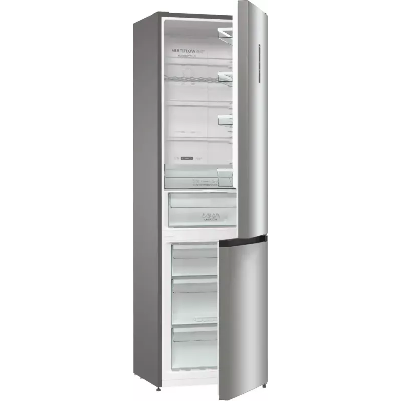 Gorenje NRK620CA2XL4 freistehende Kühl-Gefrier-Kombination, Gefrierfach unten, 331 l (235 l + 96 l), No Frost Plus, Energieklasse C, Grau