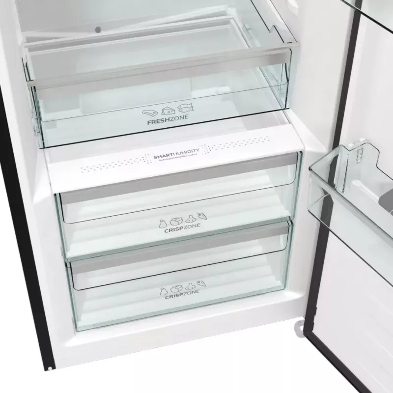 Freistehender Kühlschrank Gorenje R619EABK6, 398 L, schwarz, LED-Anzeige, Klasse E, 1850×595×663 mm