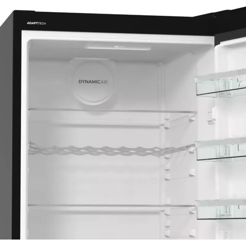 Freistehender Kühlschrank Gorenje R619EABK6, 398 L, schwarz, LED-Anzeige, Klasse E, 1850×595×663 mm