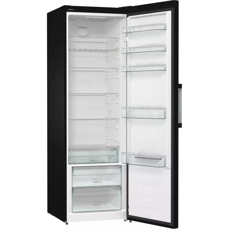 Freistehender Kühlschrank Gorenje R619EABK6, 398 L, schwarz, LED-Anzeige, Klasse E, 1850×595×663 mm