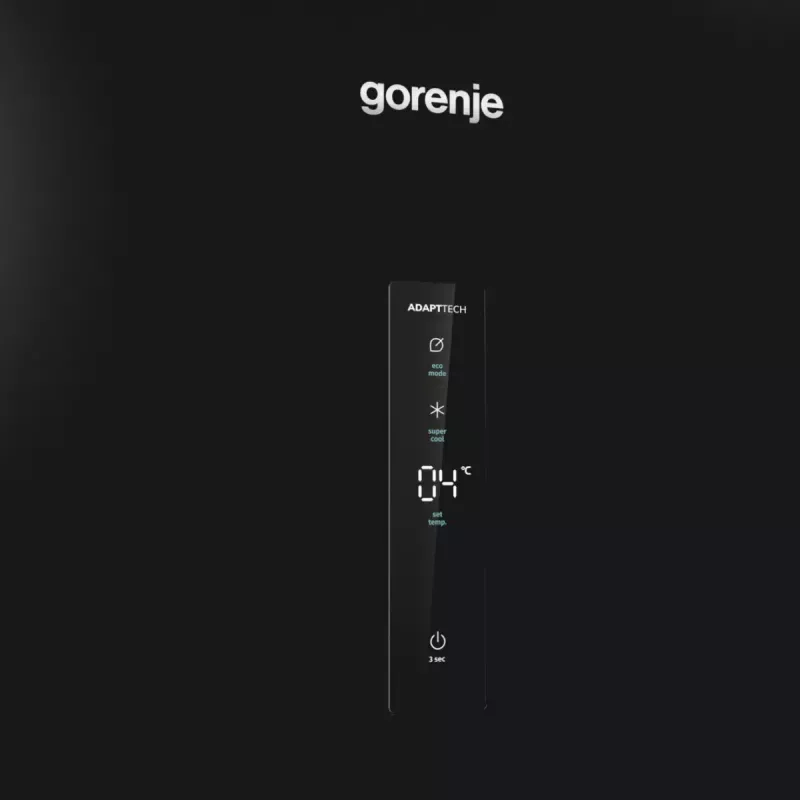 Freistehender Kühlschrank Gorenje R619EABK6, 398 L, schwarz, LED-Anzeige, Klasse E, 1850×595×663 mm