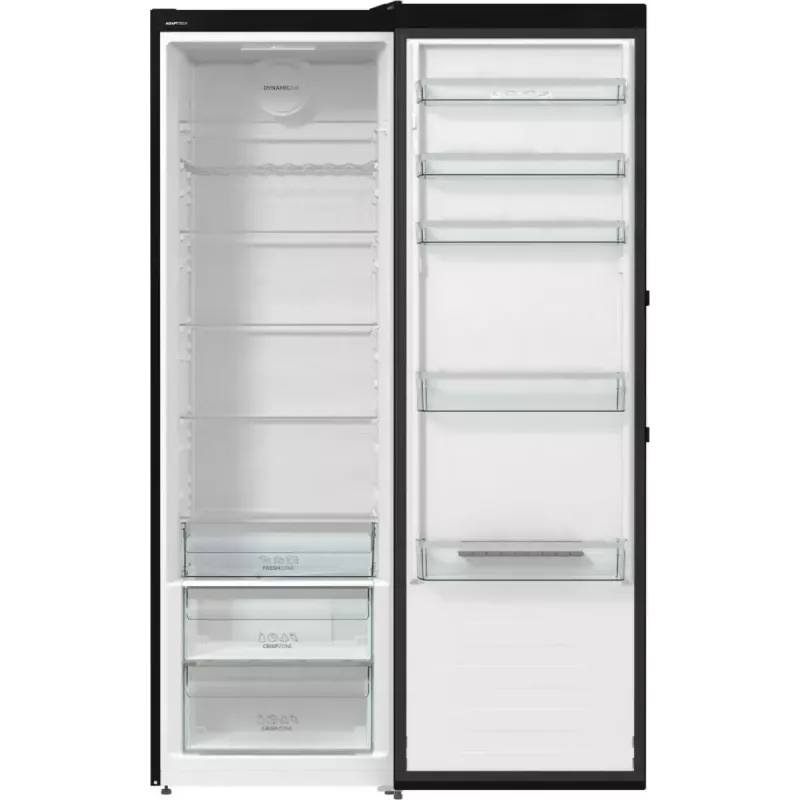 Freistehender Kühlschrank Gorenje R619EABK6, 398 L, schwarz, LED-Anzeige, Klasse E, 1850×595×663 mm