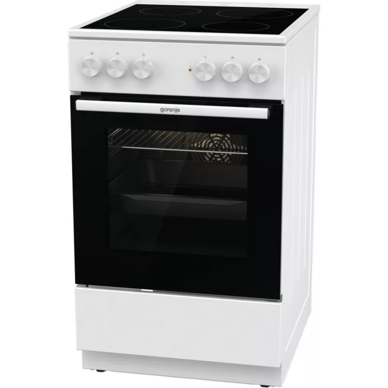 Gorenje GEC5A41WG Freistehender Herd Elektro-Glaskeramik-Kochfeld Weiß
