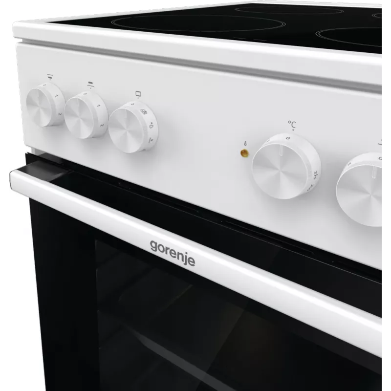 Gorenje GEC5A41WG Freistehender Herd Elektro-Glaskeramik-Kochfeld Weiß
