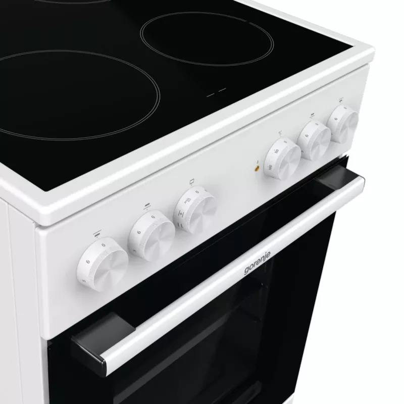 Gorenje GEC5A41WG Freistehender Herd Elektro-Glaskeramik-Kochfeld Weiß