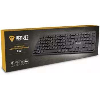 Kabellose Tastatur YENKEE YKB 2050 EGO 2.4G Bluetooth — kompaktes Layout, kabelloser Dual-Modus