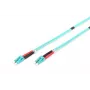 DIGITUS Glasfaser-Patchkabel, LC zu LC Multimode 50/125 µm, Duplex, Länge 1 m, Klasse OM3