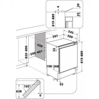 Whirlpool WBUFZ011 Gefrierschrank Unterbaufähig 91 L