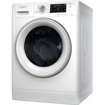 Whirlpool FFWDD 1076258 SV EE Waschtrockner Freistehend Frontlader Weiß