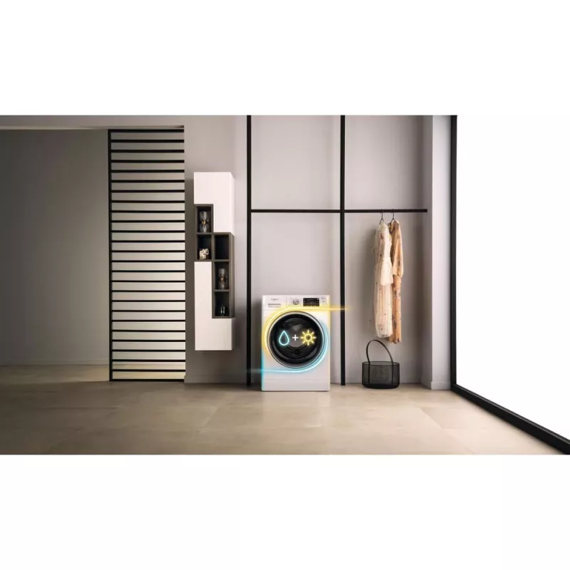 Whirlpool FFWDD 1076258 SV EE Waschtrockner Freistehend Frontlader Weiß