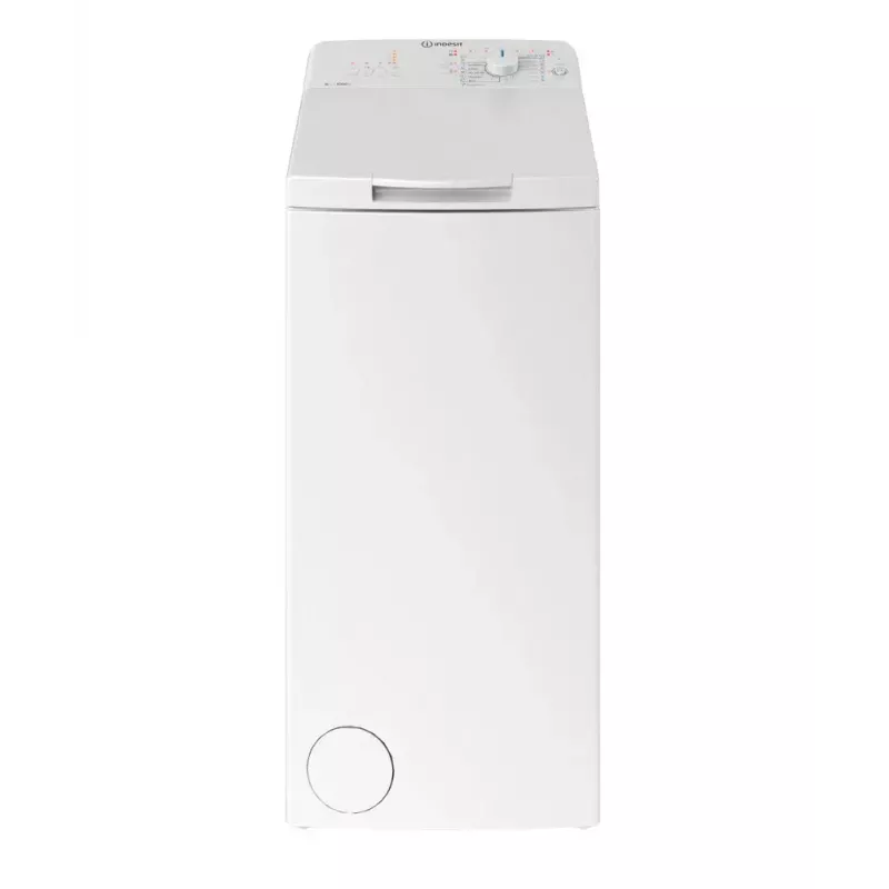 Toplader-Waschmaschine Indesit BTW L60400 EE/N — 6 kg, 1000 U/min, 400×600×900 mm, Weiß
