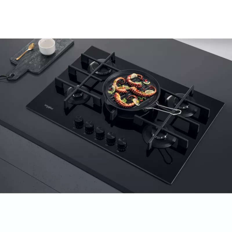 Whirlpool AKWL 728/NB Schwarz Einbau 75 cm Gas 5 Zonen