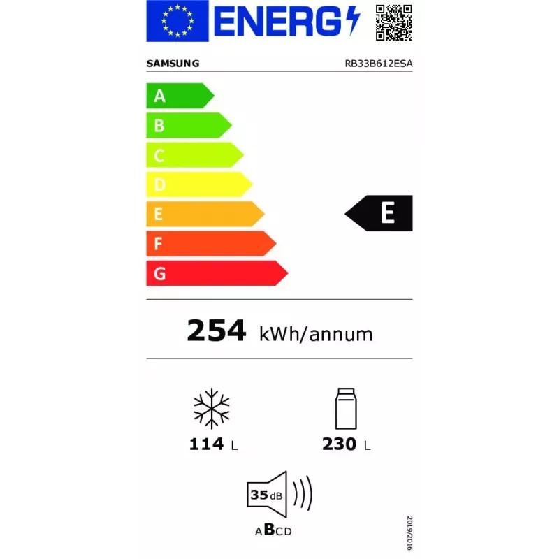 Samsung RB33B612ESA Freistehend 344 L Silber, Edelstahl