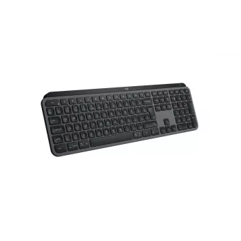 Kabellose Full-Size-Tastatur Logitech Master MX Keys S — Bluetooth, QWERTY, Scherenschalter, LED-Hintergrundbeleuchtung, Graphite