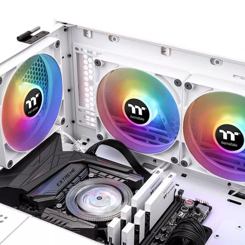 THERMALTAKE PC-Kühllüfter - CT120 ARGB Sync - 12 cm - Weiß - 2er-Pack