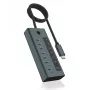 ICY BOX IB-HUB1457-C31 USB 3.2 Gen 1 (3.1 Gen 1) Type-C 10000 Mbit/s Blau, Grau