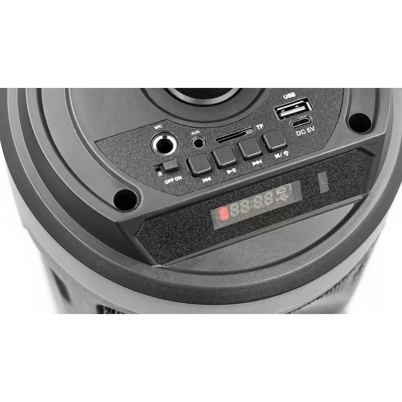 Tragbarer Stereolautsprecher SQUEAK SQ1004 Harmony BT 5.0, 40W RMS, Bluetooth 5.0, FM, LED, 8h Akku, Schwarz