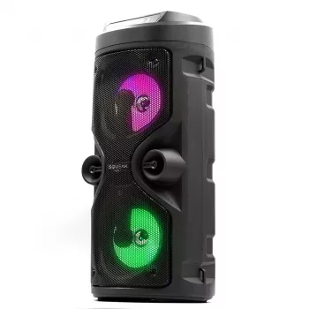 Tragbarer Stereolautsprecher SQUEAK SQ1004 Harmony BT 5.0, 40W RMS, Bluetooth 5.0, FM, LED, 8h Akku, Schwarz