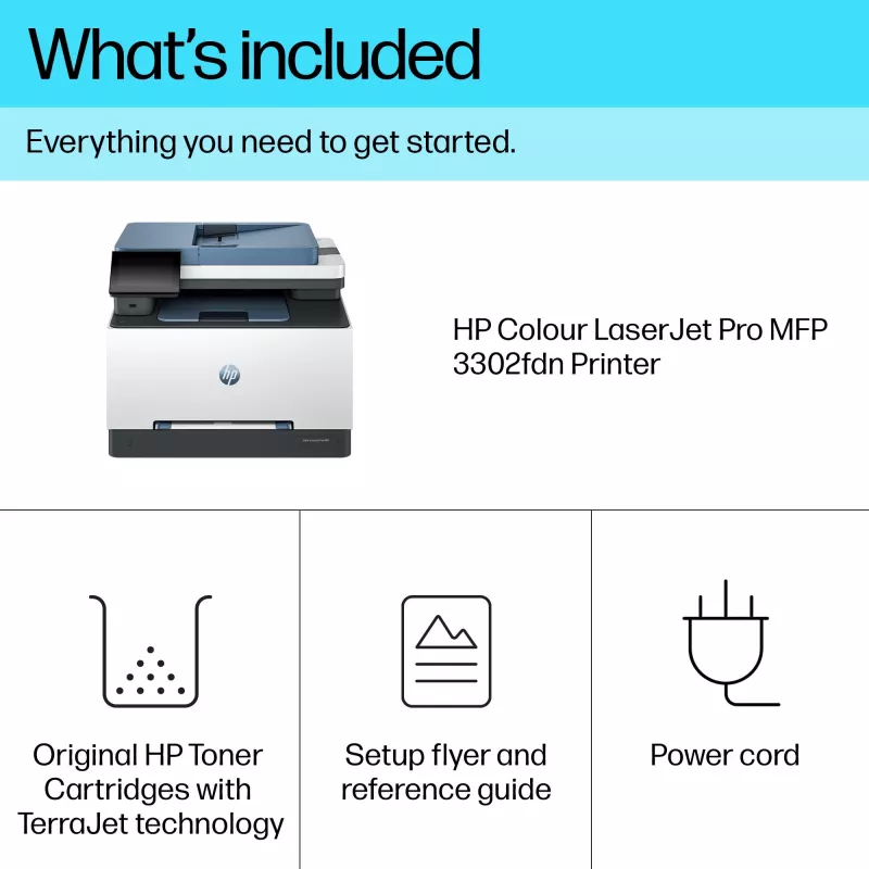 HP Color LaserJet Pro MFP 3302fdn, Laser, Farbdruck, 600 x 600 DPI, A4, Direktdruck, Blau