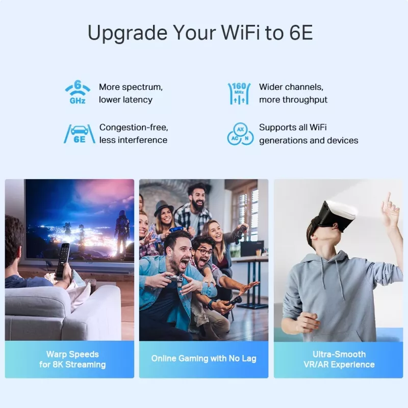 TP-Link AXE5400 Whole Home Mesh Wi-Fi 6E System (Tri-Band), Weiß, DECO XE75 PRO (3-PACK)
