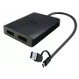 i-tec USB-A/USB-C Dual 4K/60 Hz DisplayPort Video Adapter, 0,27 m, USB Typ-A/USB Typ-C, 2 x DisplayPort, Stecker, Buchse, 3840 x 2160 Pixel