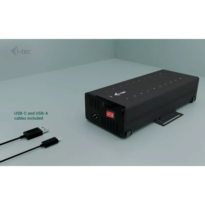 i-tec USB-C/USB-A Metal Charging + data HUB, 15W pro Anschluss, 20x USB-C