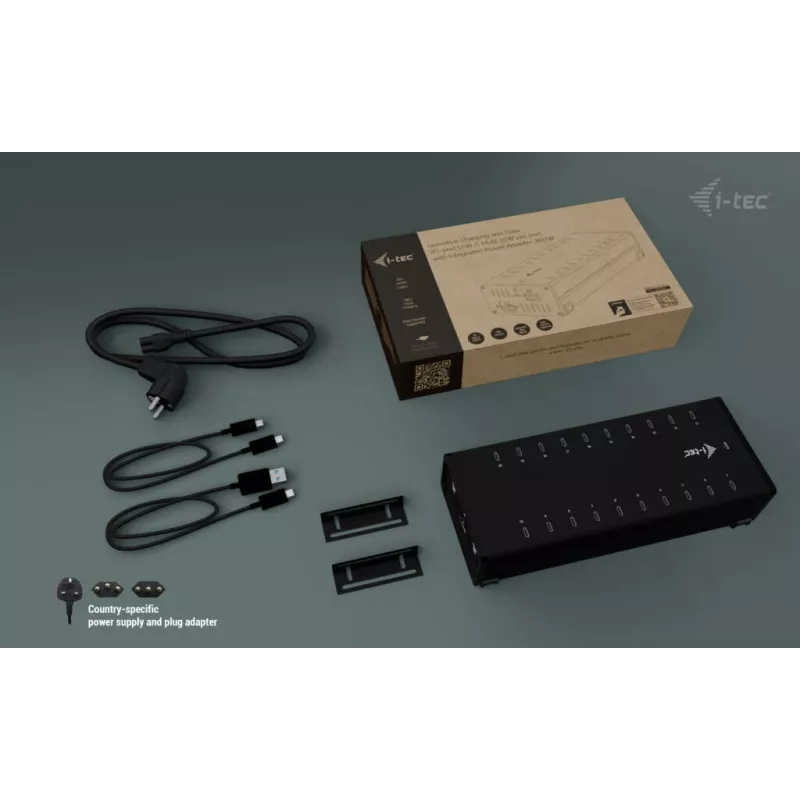 i-tec USB-C/USB-A Metal Charging + data HUB, 15W pro Anschluss, 20x USB-C