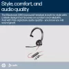HP Poly Schwarzwire 3310 monaurales Microsoft Teams zertifiziertes USB-C Headset + USB-C/A Adapter