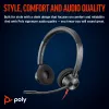 HP Poly Schwarzwire 3320 Stereo-USB-C-Headset +USB-C/A-Adapter