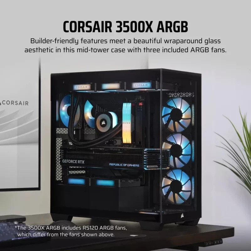 CORSAIR PC-Gehäuse – 3500X ARGB Mid-Tower