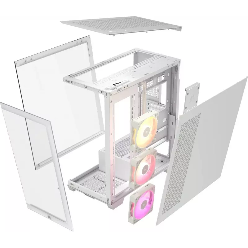 CORSAIR Pc Case - Icue Link 3500x RGB Mid-tower - White