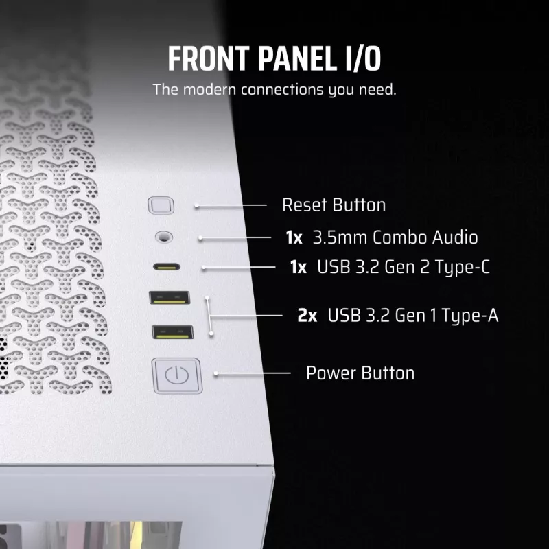 CORSAIR Pc Case - Icue Link 3500x RGB Mid-tower - White