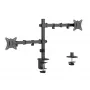 GEMBIRD Adjustable Desk Mounted Double Monitor Arm, 17in-32in
