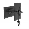 GEMBIRD Adjustable Desk Mounted Double Monitor Arm, 17in-32in