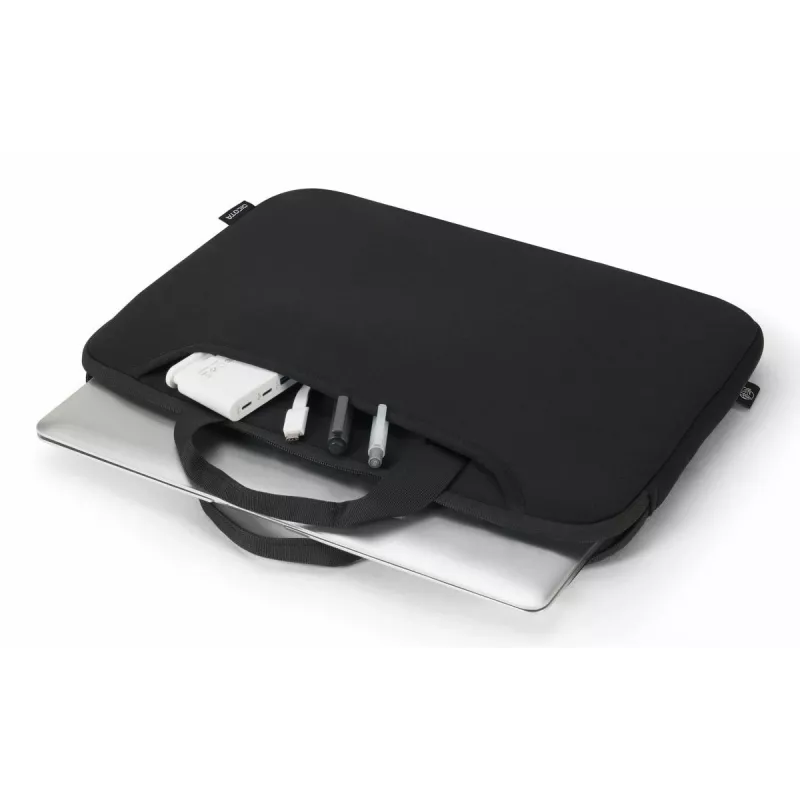 DICOTA Smart Sleeve One – 15-16 Zoll Notebook-Sleeve – Schwarz / Recyceltes Jersey-Material