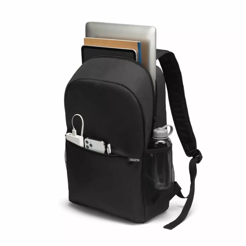 DICOTA Backpack One – 13-16 Zoll Notebook-Rucksack – Schwarz / 300d recyceltes PET-Polyester