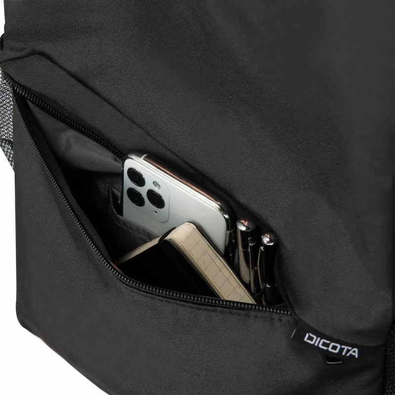 DICOTA Backpack One – 13-16 Zoll Notebook-Rucksack – Schwarz / 300d recyceltes PET-Polyester
