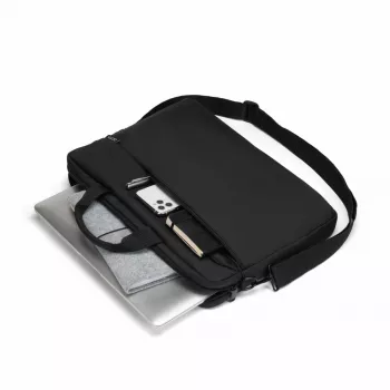 DICOTA schlank Case One - 10-12,5-Zoll-Notebook-Tasche - Schwarz / 300d recyceltes PET-Polyester