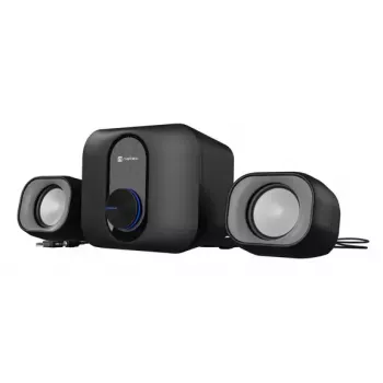 Home-Audio-Minisystem NATEC NGL-2111 — 3 W RMS, 2 Lautsprecher, 3,5-mm-Eingang, 7,62-cm-Tieftöner, schwarz