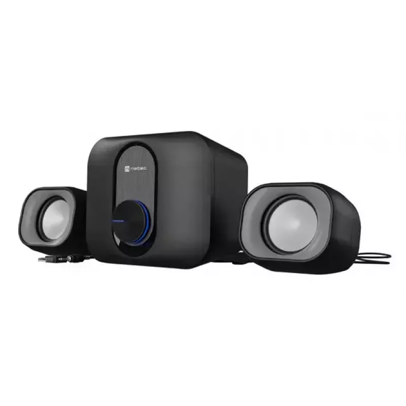Home-Audio-Minisystem NATEC NGL-2111 — 3 W RMS, 2 Lautsprecher, 3,5-mm-Eingang, 7,62-cm-Tieftöner, schwarz