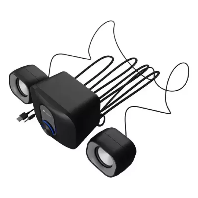 Home-Audio-Minisystem NATEC NGL-2111 — 3 W RMS, 2 Lautsprecher, 3,5-mm-Eingang, 7,62-cm-Tieftöner, schwarz